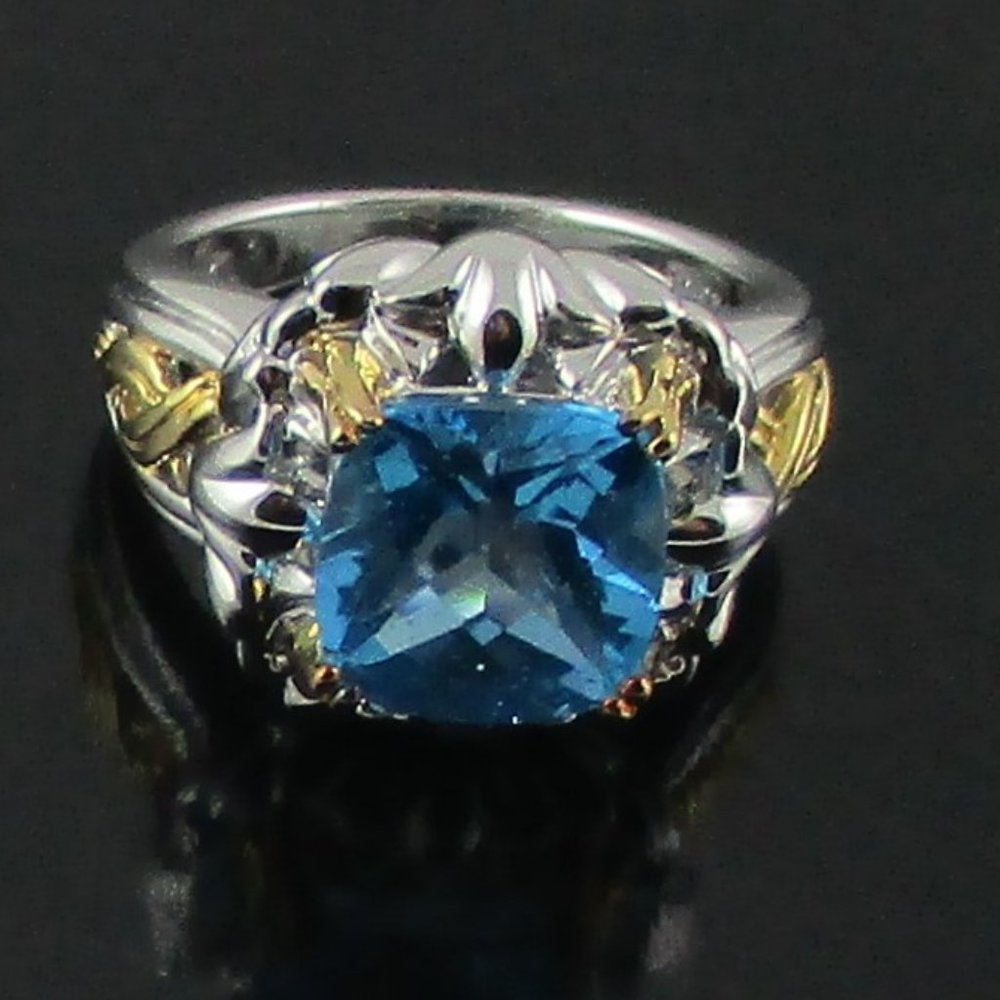 Victoria Wieck 3.6ct Swiss Blue Topaz Ring
